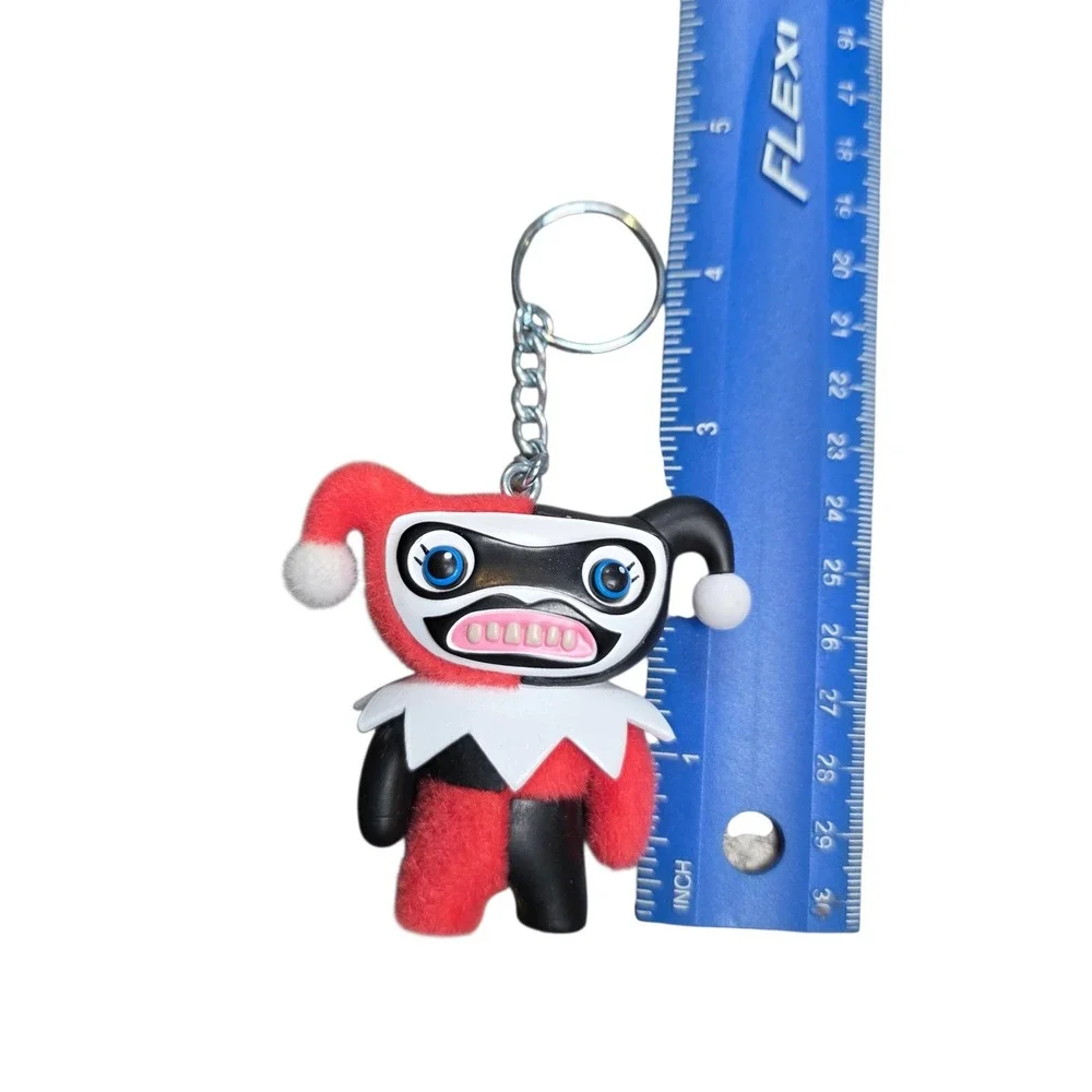 Fuggler Harley Quinn Flocked Vinyl Keychain Figure Rare Collectable DC